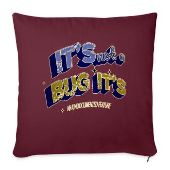 profession c plus plus informatique drôle citation bday - Housse de coussin décorative 45 x 45 cm - bordeaux - Devant