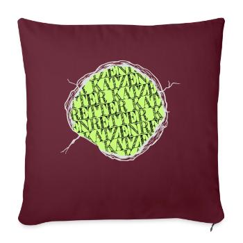 tierliebe kuh animal rights zitat fleischistmord - Sofakissenbezug 45 x 45 cm - Burgunderrot - Vorne