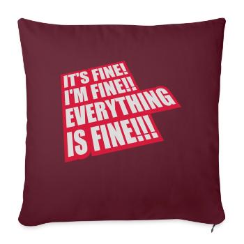 Tout va bien devis - Housse de coussin décorative 45 x 45 cm - bordeaux - Devant