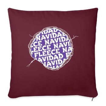 Cadeau cool chambre de vacances de Noël - Housse de coussin décorative 45 x 45 cm - bordeaux - Devant