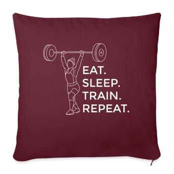 Musculation Fitness Muscle Bodybuilder Athlètes - Housse de coussin décorative 45 x 45 cm - bordeaux - Devant