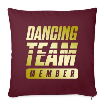 Équipe de danse - Housse de coussin décorative 45 x 45 cm - bordeaux - Devant