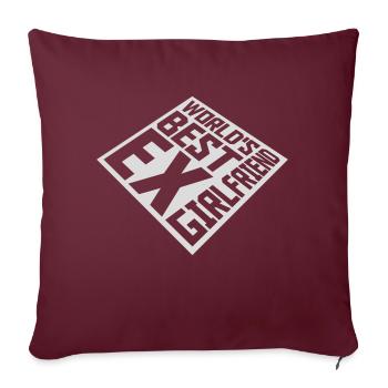La meilleure ex petite amie du monde - Housse de coussin décorative 45 x 45 cm - bordeaux - Devant
