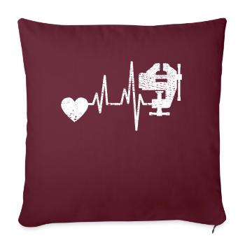 Charpentier Charpentier Planteur Artisan Menuiserie - Housse de coussin décorative 45 x 45 cm - bordeaux - Devant