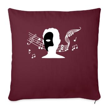 Le fantôme de l'Opéra - Housse de coussin décorative 45 x 45 cm - bordeaux - Devant