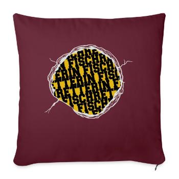 tierschutz angeln and bier angler humor dobermann - Sofakissenbezug 45 x 45 cm - Burgunderrot - Vorne