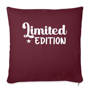 Limited Edition Begrenzte Limitierte Auflage - Sofakissenbezug 45 x 45 cm - Burgunderrot - Vorne