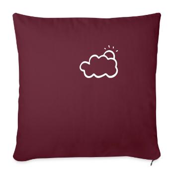 Lever de soleil derrière les nuages, la pluie est suivie du soleil - Housse de coussin décorative 45 x 45 cm - bordeaux - Devant