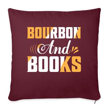 Bourbon And Books Drinking Whiskey - Sofakissenbezug 45 x 45 cm - Burgunderrot - Vorne