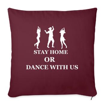 Danse Musique de danse - Housse de coussin décorative 45 x 45 cm - bordeaux - Devant
