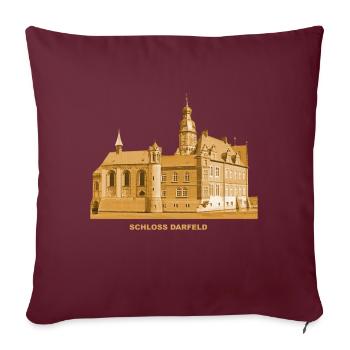 Darfeld Wasserschloss Rosendahl Rhénanie-du-Nord-Westphalie - Housse de coussin décorative 45 x 45 cm - bordeaux - Devant