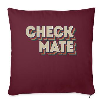 Échecs Echecs Echecs Echecs Moves Joueur D’échecs - Housse de coussin décorative 45 x 45 cm - bordeaux - Devant