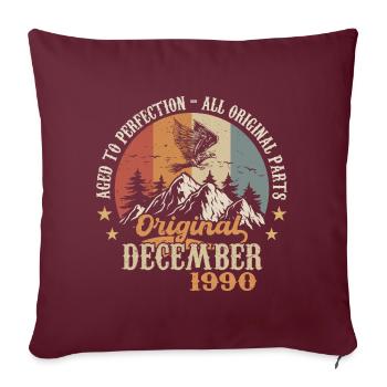 Décembre 1990 Jubilé 1990 Légendes Décembre - Housse de coussin décorative 45 x 45 cm - bordeaux - Devant