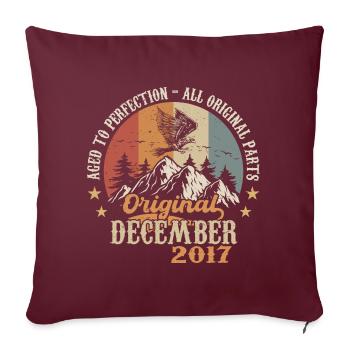 Décembre 2017 Anniversaire 2017 Légendes Décembre - Housse de coussin décorative 45 x 45 cm - bordeaux - Devant