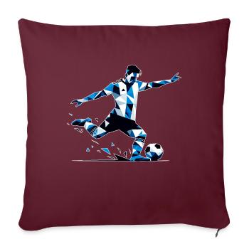 Football Argentine - Housse de coussin décorative 45 x 45 cm - bordeaux - Devant