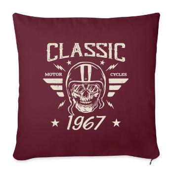 Cadeau D’anniversaire Classique Vintage Né en 1967 - Housse de coussin décorative 45 x 45 cm - bordeaux - Devant