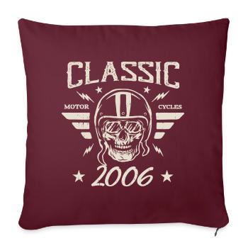 Cadeau D’anniversaire Classique Vintage Né en 2006 - Housse de coussin décorative 45 x 45 cm - bordeaux - Devant