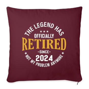 La légende a officiellement pris sa retraite en 2024 Pas mon - Housse de coussin décorative 45 x 45 cm - bordeaux - Devant