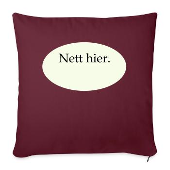 Nice Here Blank Template - Sofa pillowcase 17,3'' x 17,3'' (45 x 45 cm) - burgundy - Front