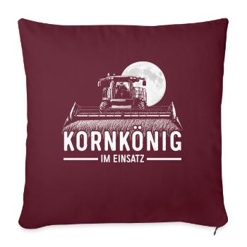 Kornkönig Agriculture T-shirt moissonneuse-batteuse - Housse de coussin décorative 45 x 45 cm - bordeaux - Devant