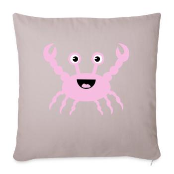 Crab - Sofa pillowcase 17,3'' x 17,3'' (45 x 45 cm) - light taupe - Front