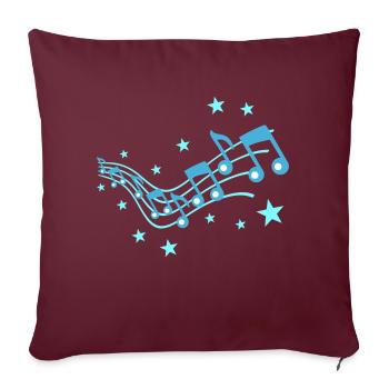 Many Music Notes Icons Melody Musical Notes Audio - Sofa pillowcase 17,3'' x 17,3'' (45 x 45 cm) - burgundy - Front