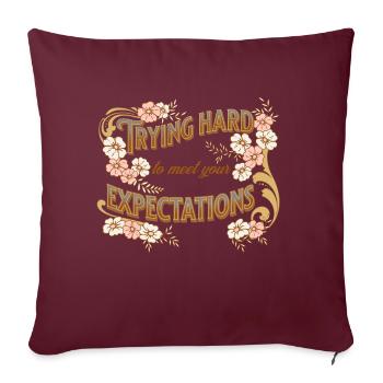 s’efforcer de répondre à vos attentes - Housse de coussin décorative 45 x 45 cm - bordeaux - Devant