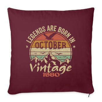 Génial Depuis Octobre 1980 - Cadeau Octobre 1980 - Housse de coussin décorative 45 x 45 cm - bordeaux - Devant