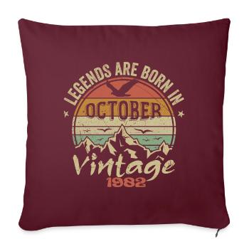 Génial Depuis Octobre 1982 - Cadeau Octobre 1982 - Housse de coussin décorative 45 x 45 cm - bordeaux - Devant