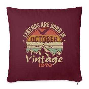 Genial seit Oktober 1976 - Oktober 1976 Geschenk - Sofakissenbezug 45 x 45 cm - Burgunderrot - Vorne