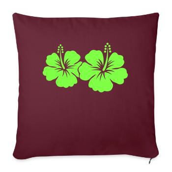 Hibiscus Flower - Sofa pillowcase 17,3'' x 17,3'' (45 x 45 cm) - burgundy - Front