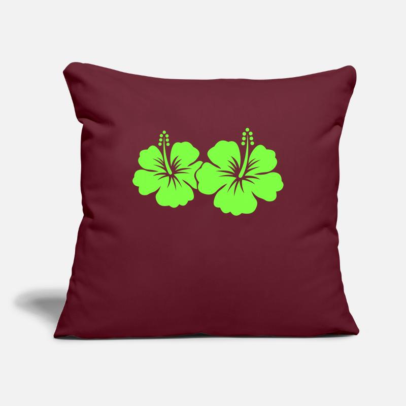 Fleur d’hibiscus Housse de coussin décorative 45 x 45 cm