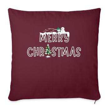 Merry Christmas - Sofa pillowcase 17,3'' x 17,3'' (45 x 45 cm) - burgundy - Front