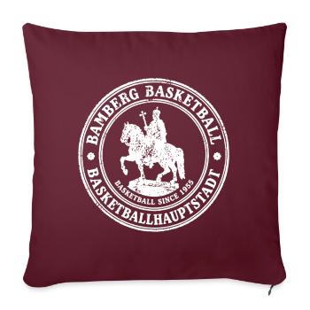 Bamberg Basketball since 1955 Basketballhauptstadt - Sofakissenbezug 45 x 45 cm - Burgunderrot - Vorne