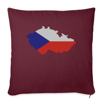 Czech Republic Shape - Sofakissenbezug 45 x 45 cm - Burgunderrot - Vorne
