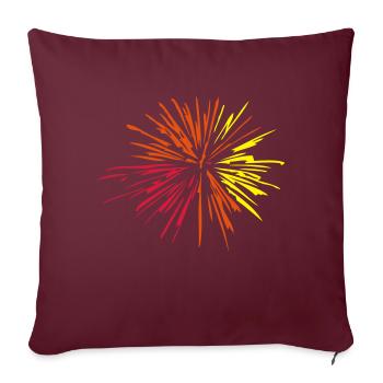 feu artifice - Housse de coussin décorative 45 x 45 cm - bordeaux - Devant