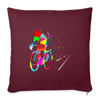 Cycling Forever - Cyclisme Cyclisme Vélo - Housse de coussin décorative 45 x 45 cm - bordeaux - Devant