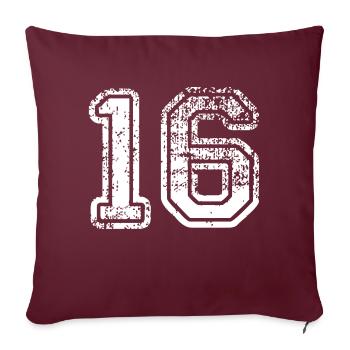 16 - Housse de coussin décorative 45 x 45 cm - bordeaux - Devant