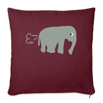 elephant_fart - Housse de coussin décorative 45 x 45 cm - bordeaux - Devant