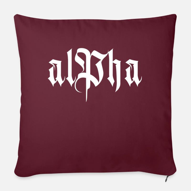 alpha - Housse de coussin décorative 45 x 45 cm - bordeaux