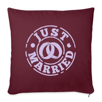 just_married - Sofa pillowcase 17,3'' x 17,3'' (45 x 45 cm) - burgundy - Front