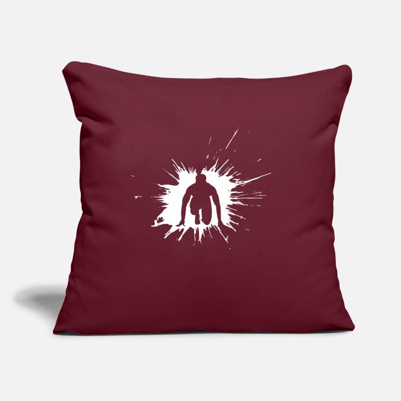 Blob de couleur en cours d'exécution blanc Housse de coussin décorative 45 x 45 cm