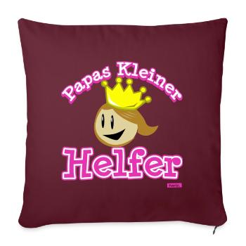 Petit assistant de papa Hariz cuisine cadeau pour enfants - Housse de coussin décorative 45 x 45 cm - bordeaux - Devant