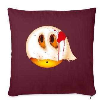 Smiley Glossy Bloody Ghost - Housse de coussin décorative 45 x 45 cm - bordeaux - Devant