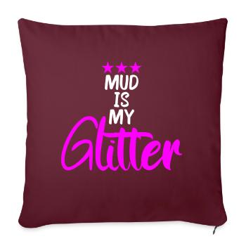 la boue est mon scintillement - Housse de coussin décorative 45 x 45 cm - bordeaux - Devant