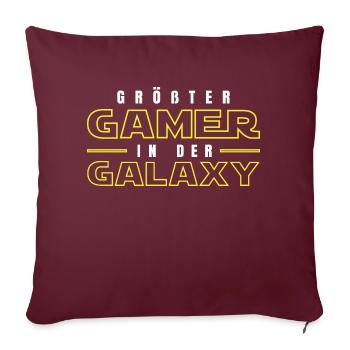 Gamer - Größter in Galaxy - Sofakissenbezug 45 x 45 cm - Burgunderrot - Vorne