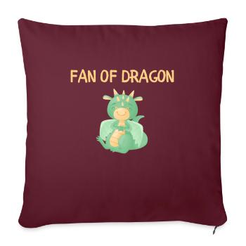 FAN OF DRAGON - Housse de coussin décorative 45 x 45 cm - bordeaux - Devant