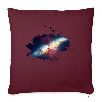 Galaxy Stars Planet Splash Space Illustration - Housse de coussin décorative 45 x 45 cm - bordeaux - Devant