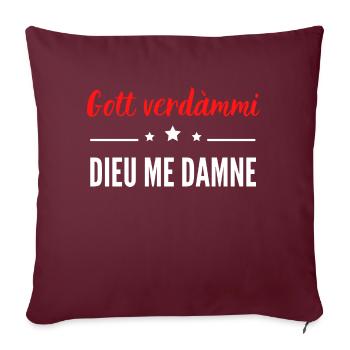 Gott verdàmmi - Housse de coussin décorative 45 x 45 cm - bordeaux - Devant