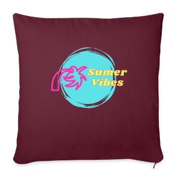 Sumer Vibes - Sofakissenbezug 45 x 45 cm - Burgunderrot - Vorne